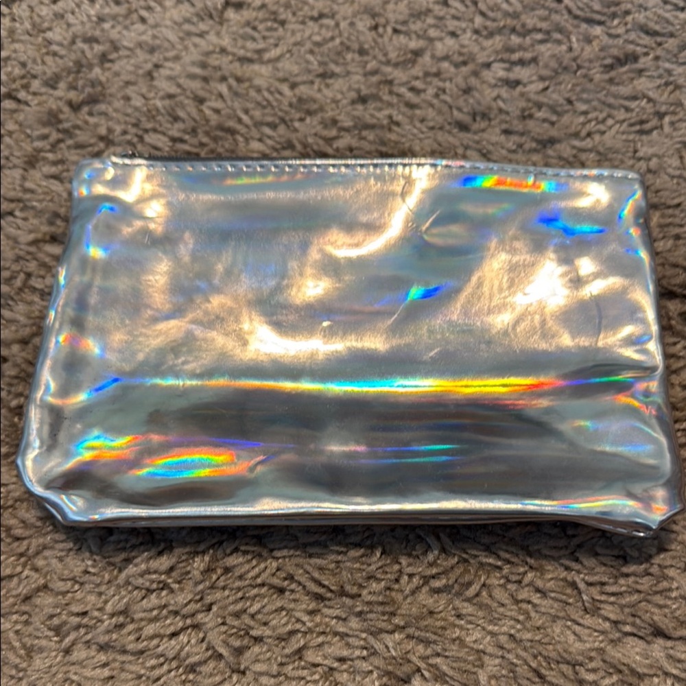 ipsy Holographic Silver Cosmetic Bag